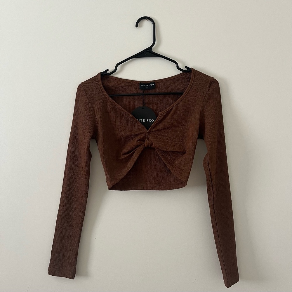 White Fox Boutique Twist Front Long Sleeve